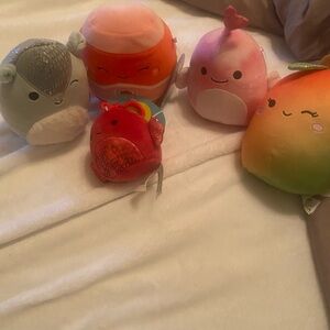 5- NEW Squishmallows Rainbow Plush